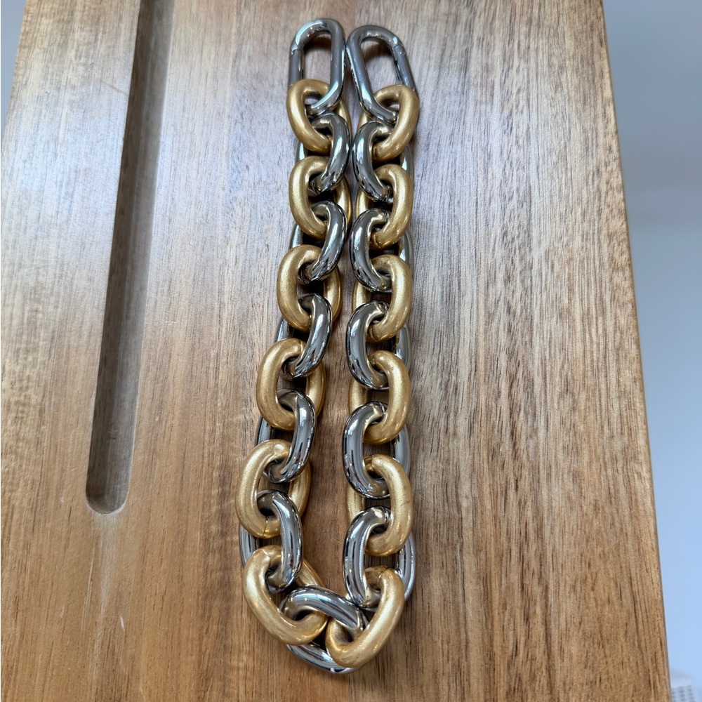 Clare V Shortie Strap - Vintage Gold/Silver Mixed Metal NWT $125
